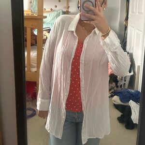 Chic White Button-Up Shirt